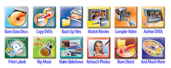 cd and dvd burning, print labels and more with MediaNow