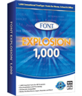 Font Explosion 1,000